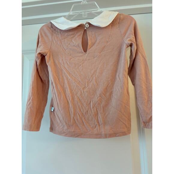 Posh Peanut Mauve Peter Pan Collar long sleeve top Size 4T - Picture 2 of 3
